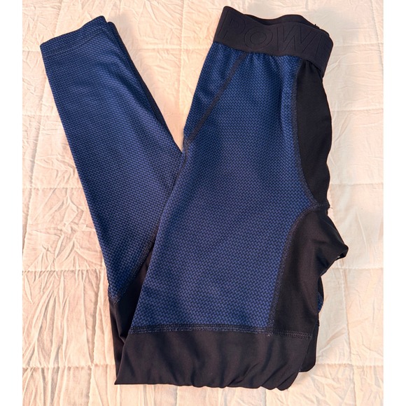 Champion Core Compression Pants Athletic Leggings Workout Blue Black Size Medium - Picture 1 of 6